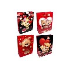 GENERICO - Bolsa de Regalo Ositos Corazón 12pcs 30x40cm