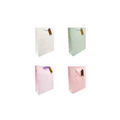 GENERICO - Bolsa de Regalo Puntos 3D Pastel 12pcs 26x32cm