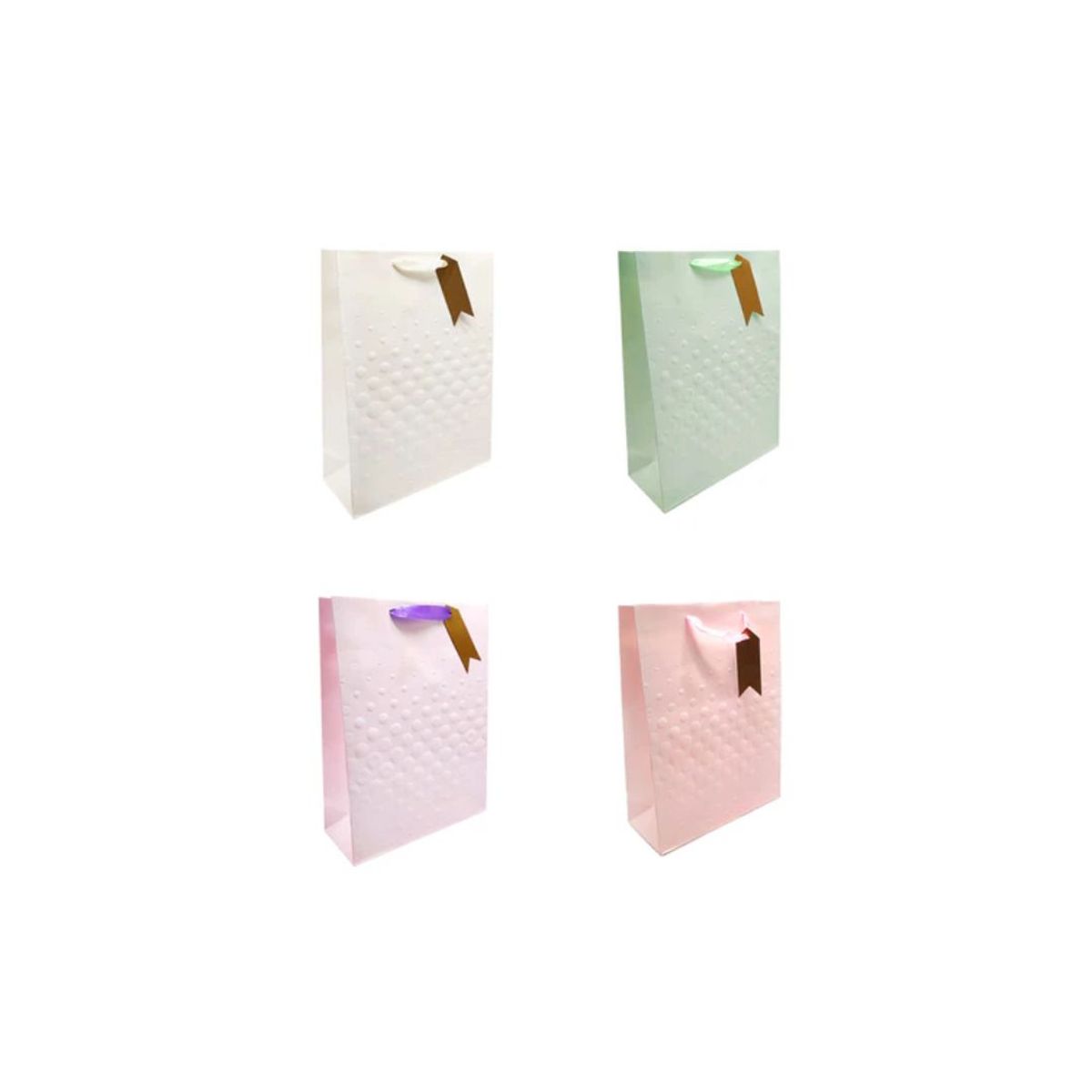 GENERICO - Bolsa de Regalo Puntos 3D Pastel 12pcs 30x40cm