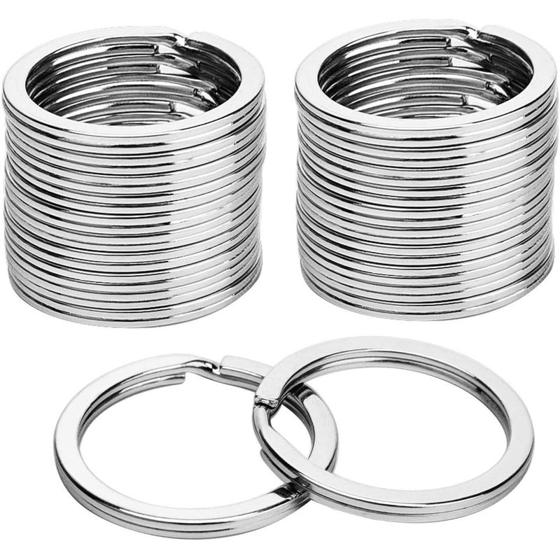 KUANGYE - Argollas Para Llavero 30mm Sin Cadena C Plateado 100pcs