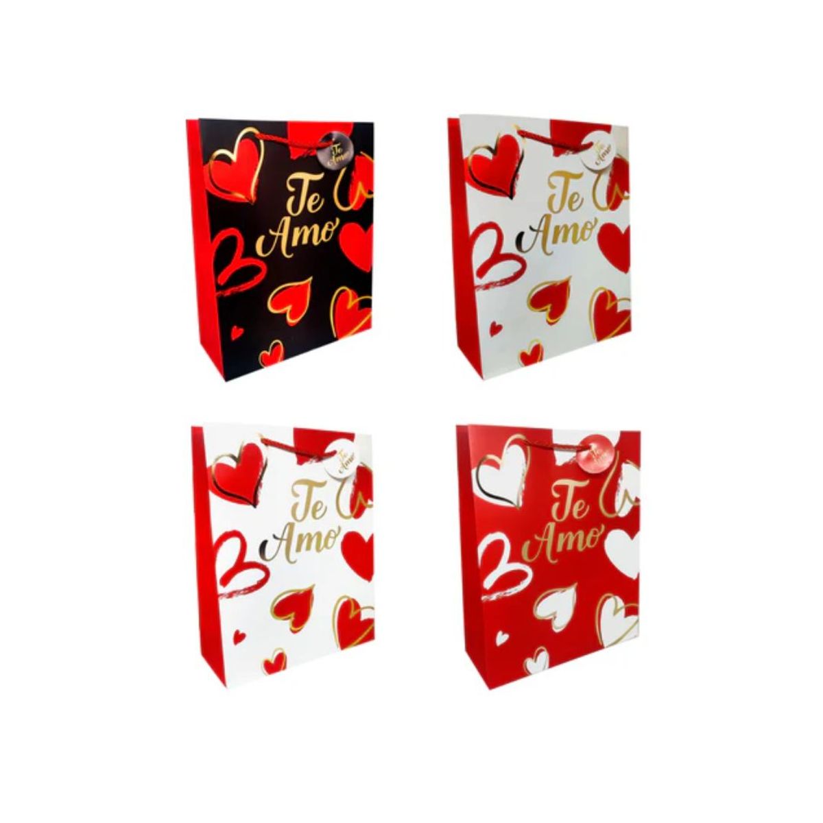 GENERICO - Bolsa de Regalo Te Amo Basic 12pcs 18x23cm