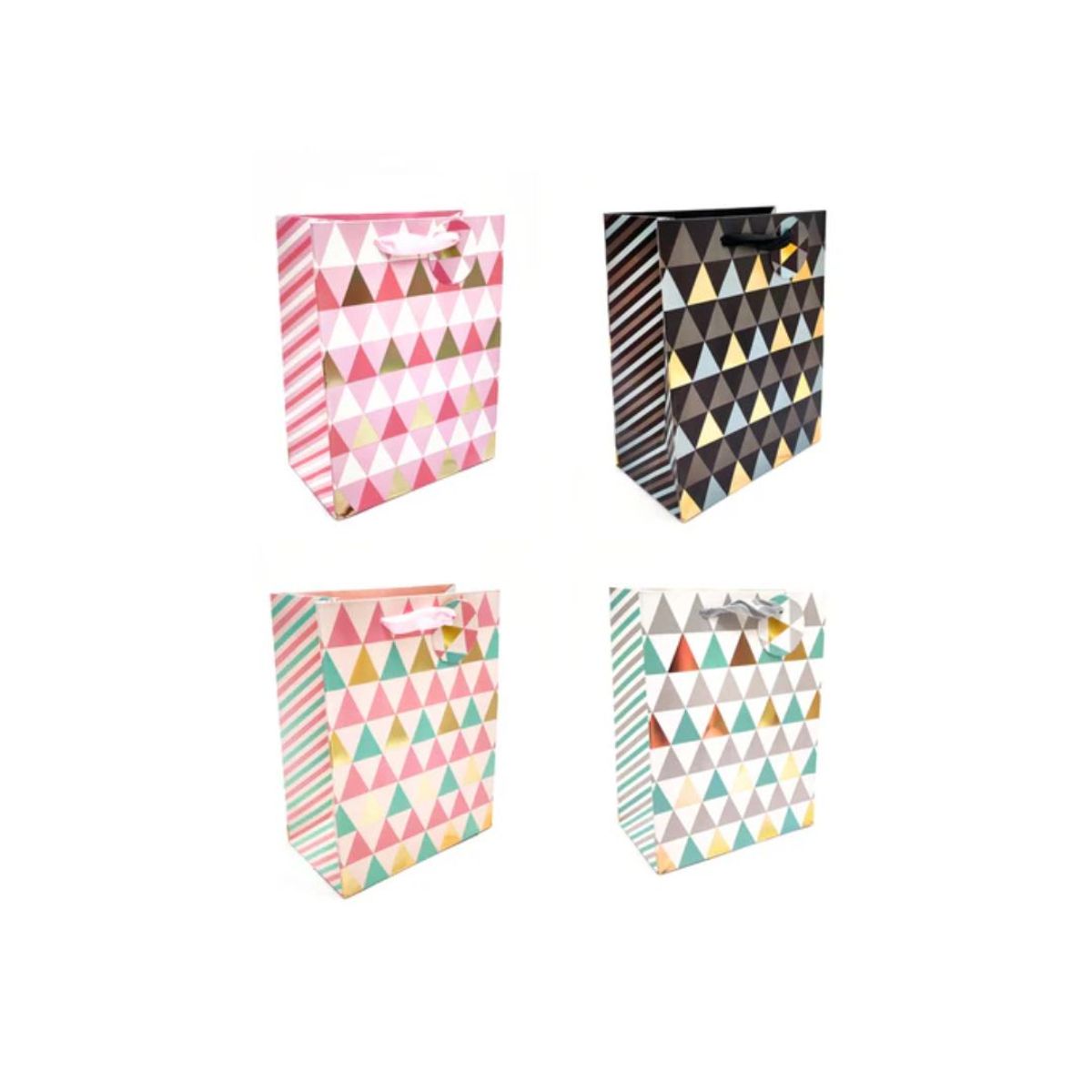 GENERICO - Bolsa de Regalo Triangulo Dorado 12pcs 18x23cm
