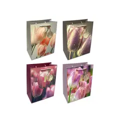 GENERICO - Bolsa de Regalo Tulipanes 12pcs 18x23cm