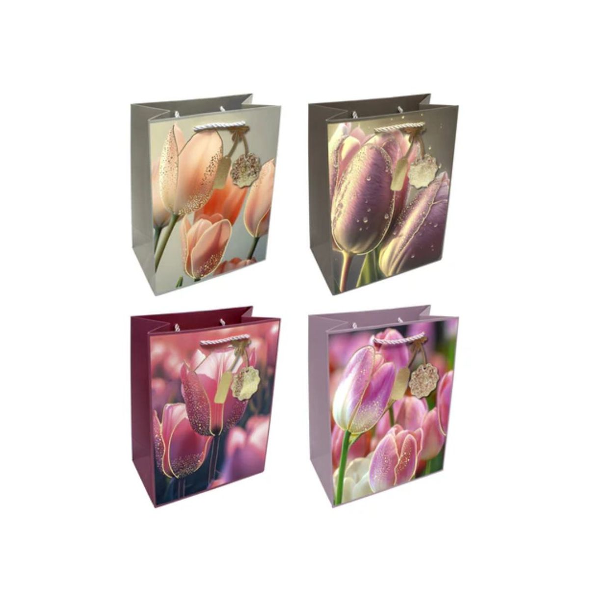 GENERICO - Bolsa de Regalo Tulipanes 12pcs 30x40cm