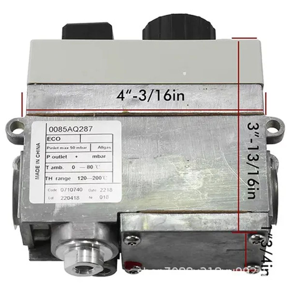 KUANGYE - Válvula 710 minisit para Freidora 50 A 190°C