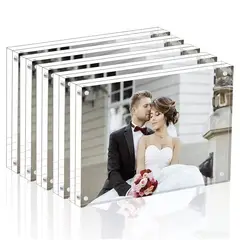 KINDA NICE - Portaretratos Cristal Doble Marco Magnético Acrílico 15×10cm