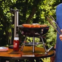 LINE - Mini Parrillera Portátil a Carbón Acero Inoxidable Camping Hogar