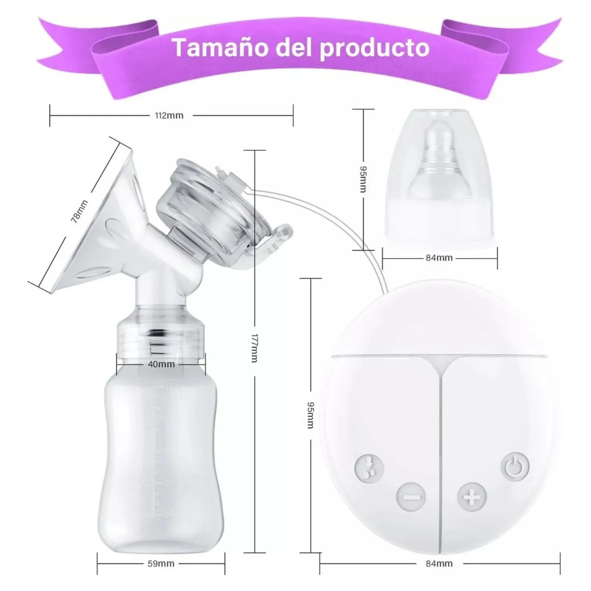 EVERSO - Extractor de leche eléctrico One Pixel RN228 blanco