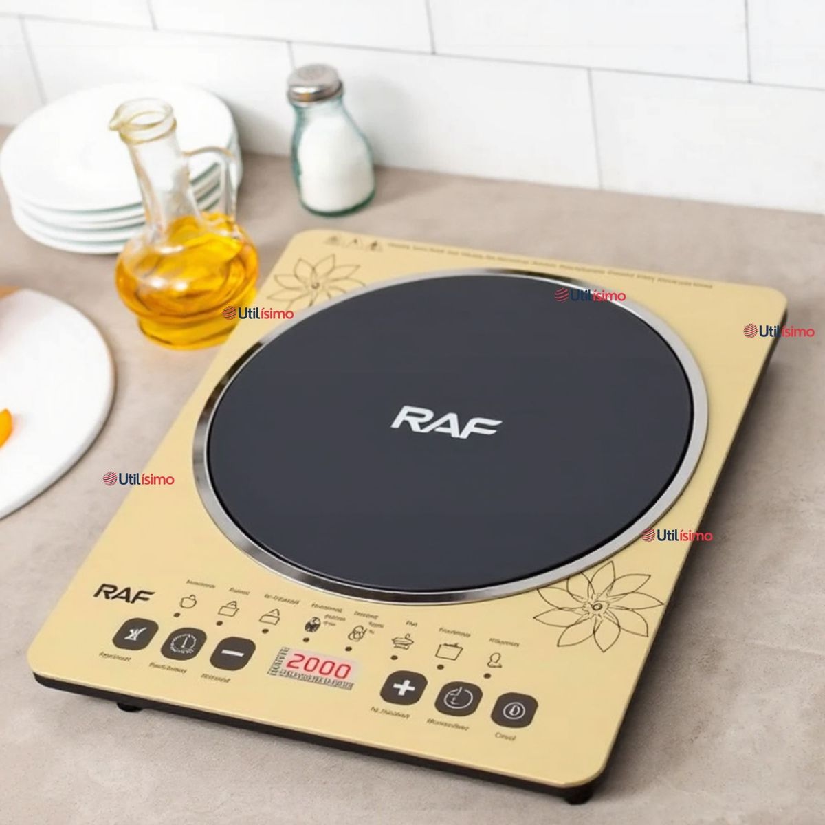 RAF - Cocina Encimera Eléctrica de Inducción 1 Plato Portátil 2000W
