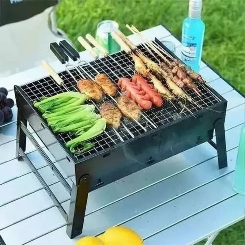 LINE - Parrillera Portátil Plegable a Carbón Acero inoxidable Camping Hogar