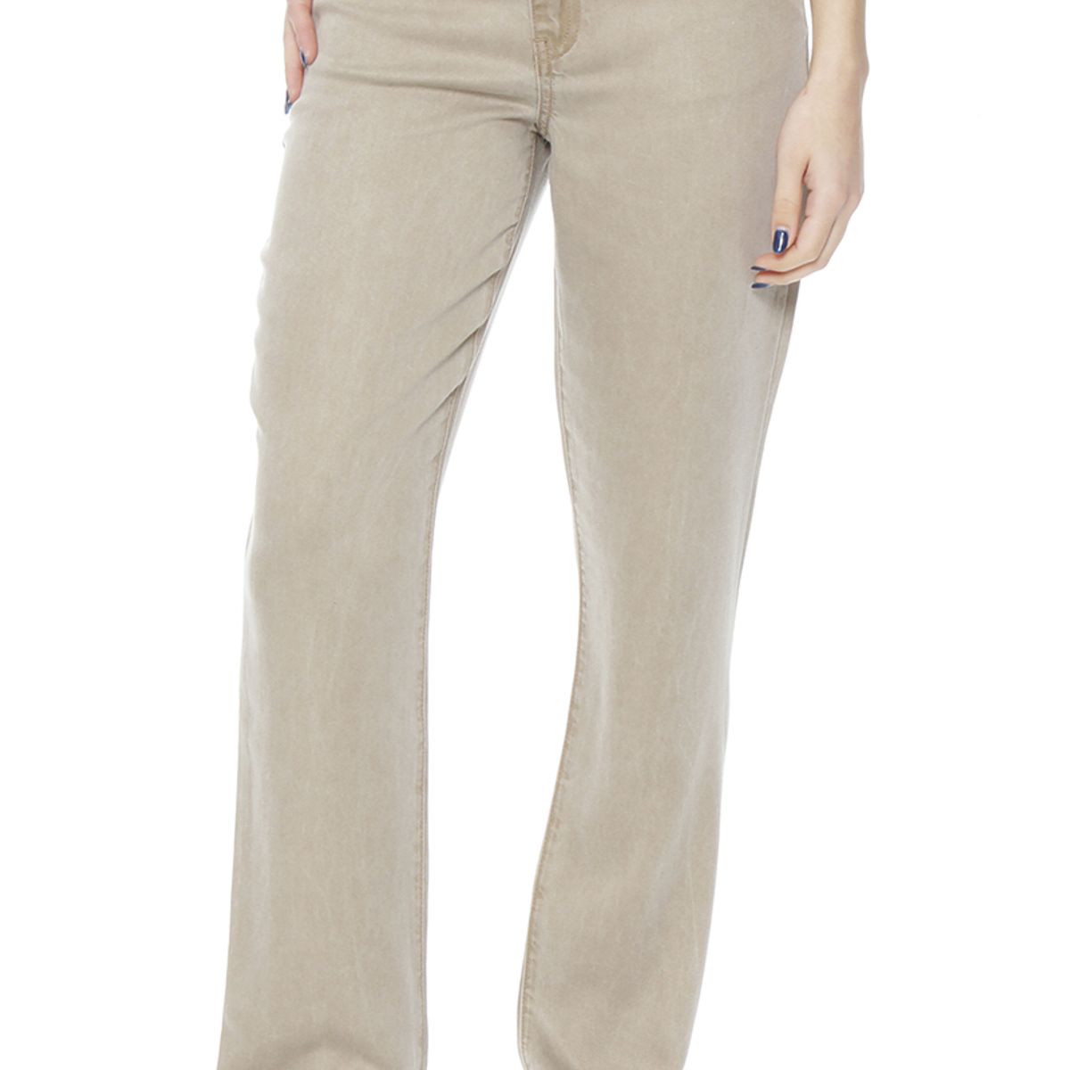 WADOS - PANTALON RECTO LYOCELL TIRO ALTO PRETINA BASICA 1 BOTON