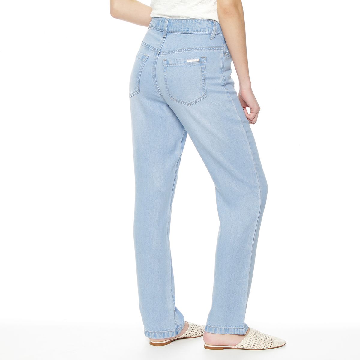 WADOS - PANTALON RECTO LYOCELL TIRO ALTO PRETINA BASICA 1 BOTON