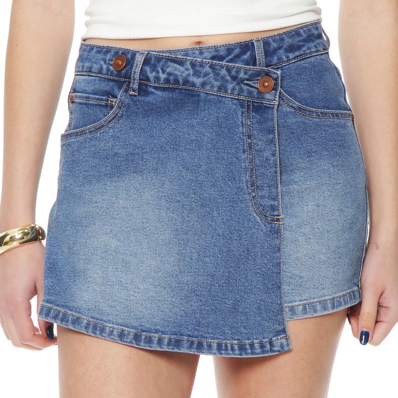 WADOS - FALDA PANTALON TIRO MEDIO PRETINA BASICA UN BOTON