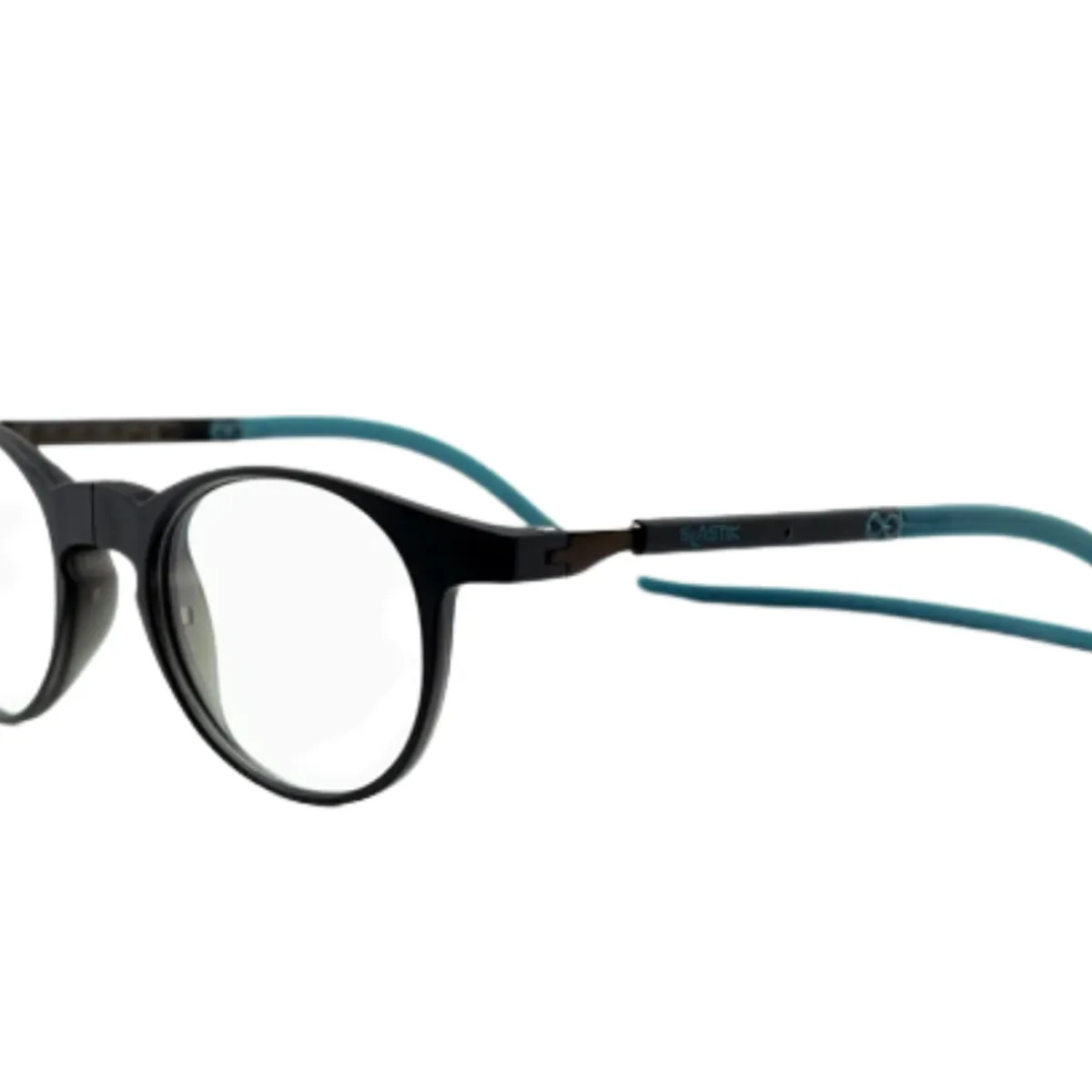 SLASTIK - Lentes Ópticos Soho Negro y Azul con Clip Magnético Pregraduados +1.0