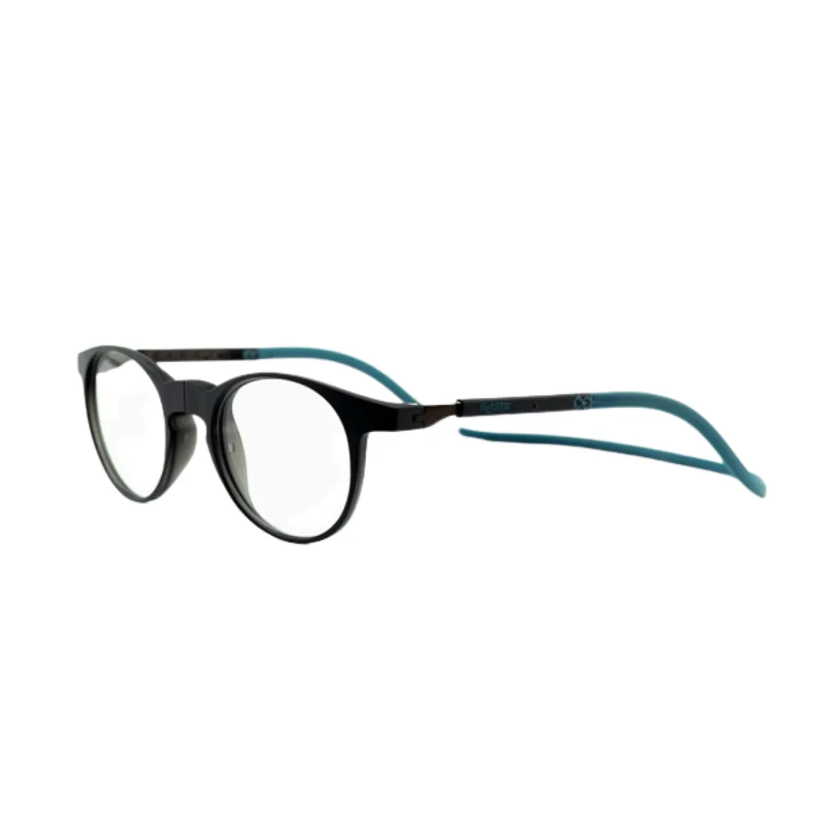 SLASTIK - Lentes Ópticos Soho Negro y Azul con Clip Magnético Pregraduados +1.0