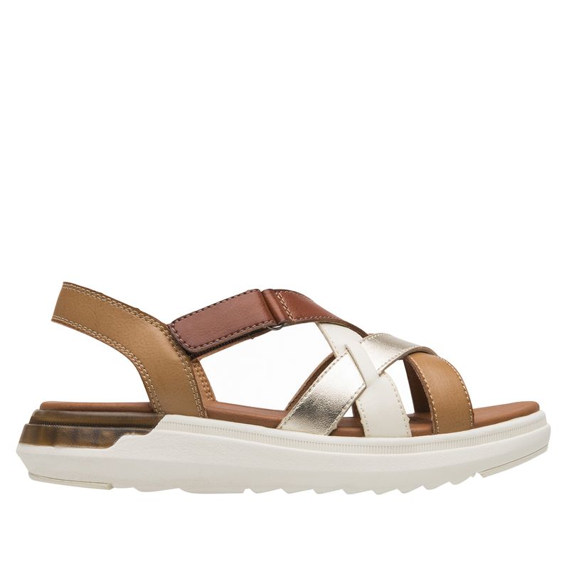 FLEXI - Sandalia Mujer Fraga 129403 Café Y Dorado Flexi