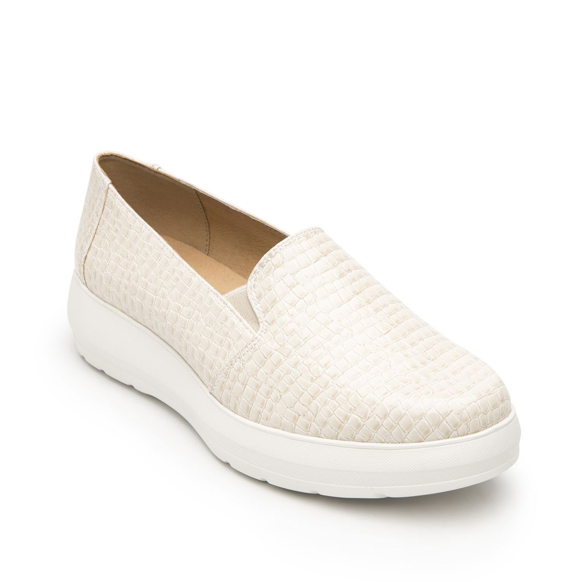 FLEXI - Mocasín Mujer Edith 126716 Blanco Perla Flexi