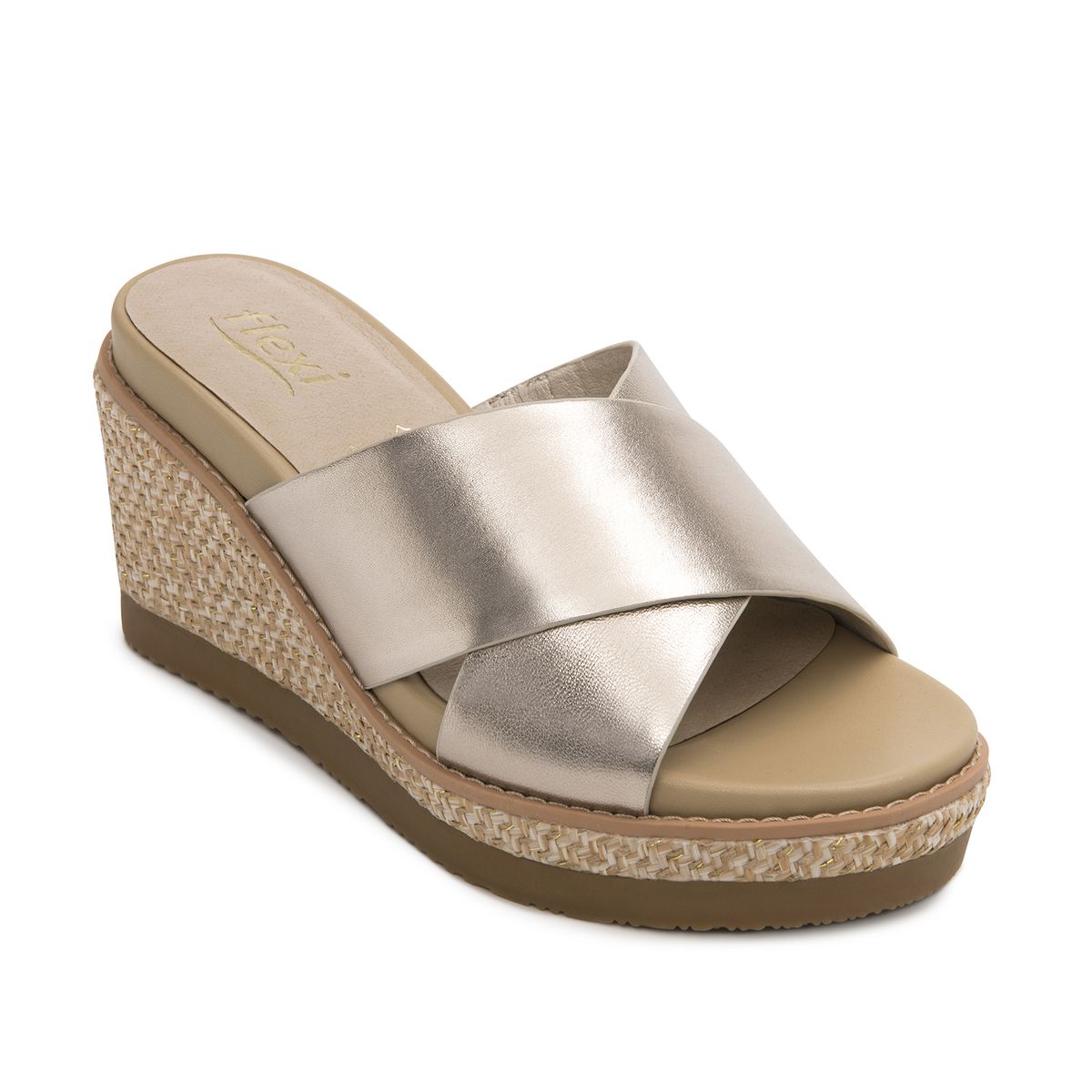 FLEXI - Sandalia Mujer Ester 135602 Dorada Flexi