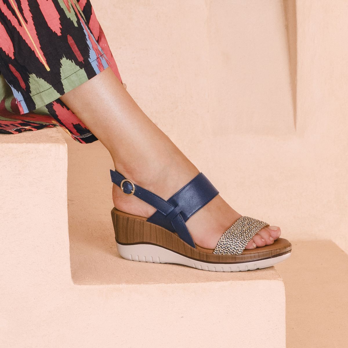 FLEXI - Sandalia Mujer Emily 113325 Azul Marino Flexi