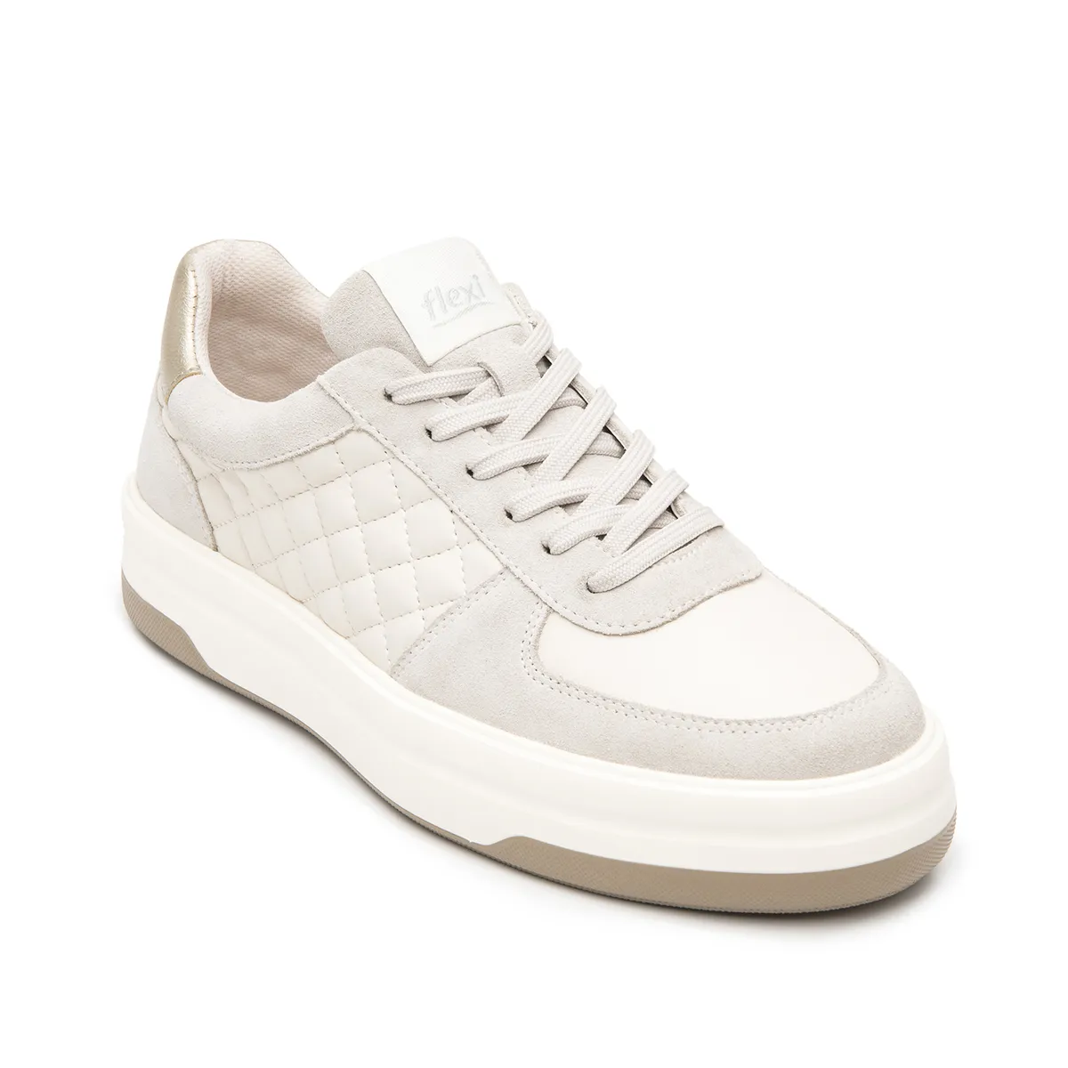 FLEXI - Zapatilla Mujer Maite 137403 Blanco Algodón Flexi