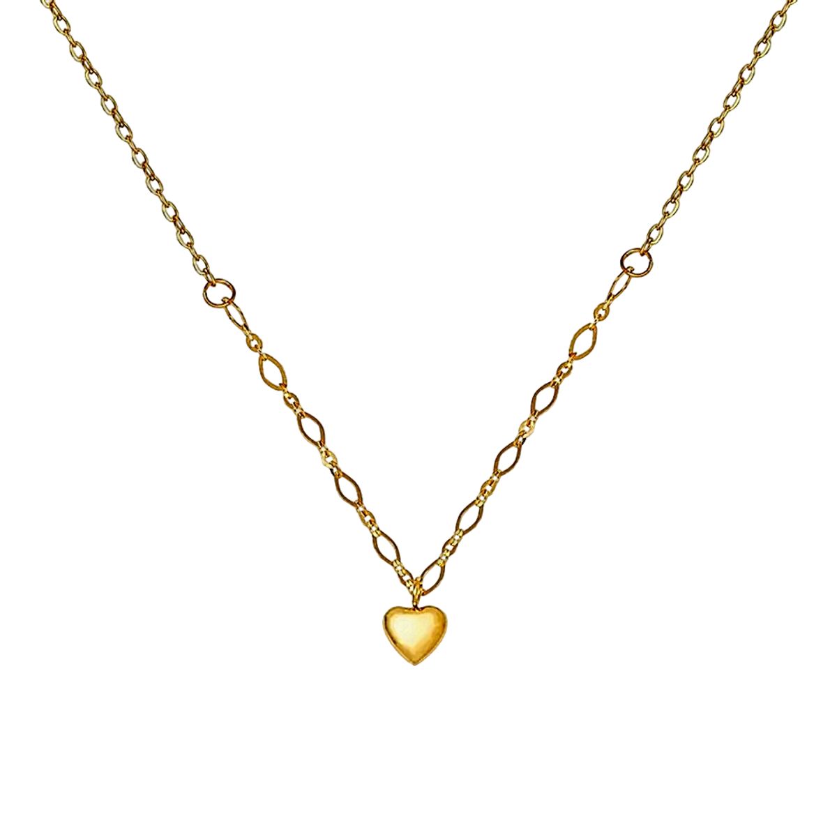 LUXURYJOYAS - Collar Corazón ClásicoOro18kExclusivoBañado