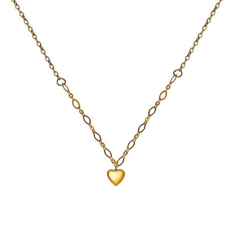 LUXURYJOYAS - Collar Corazón ClásicoOro18kExclusivoBañado