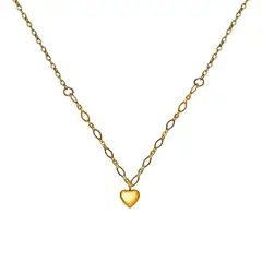 LUXURYJOYAS - Collar Corazón ClásicoOro18kExclusivoBañado