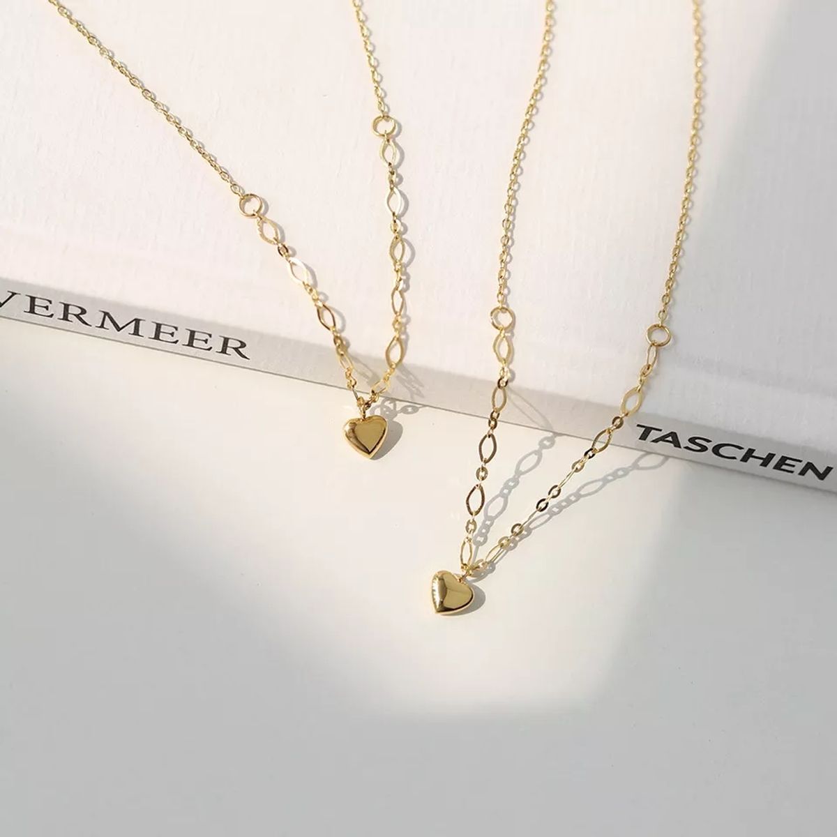 LUXURYJOYAS - Collar Corazón ClásicoOro18kExclusivoBañado