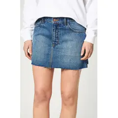 WRANGLER - Falda Mujer Carpenter Mini Skirt Sky Blue