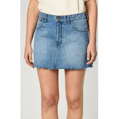 WRANGLER - Falda Mujer Carpenter Mini Skirt Light Blue