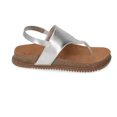 BEIRA RIO - Sandalia Plana Mujer Sintética Plateada