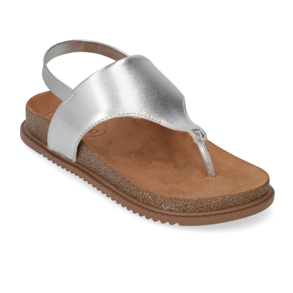BEIRA RIO - Sandalia Plana Mujer Beira Rio Sintética Plateada