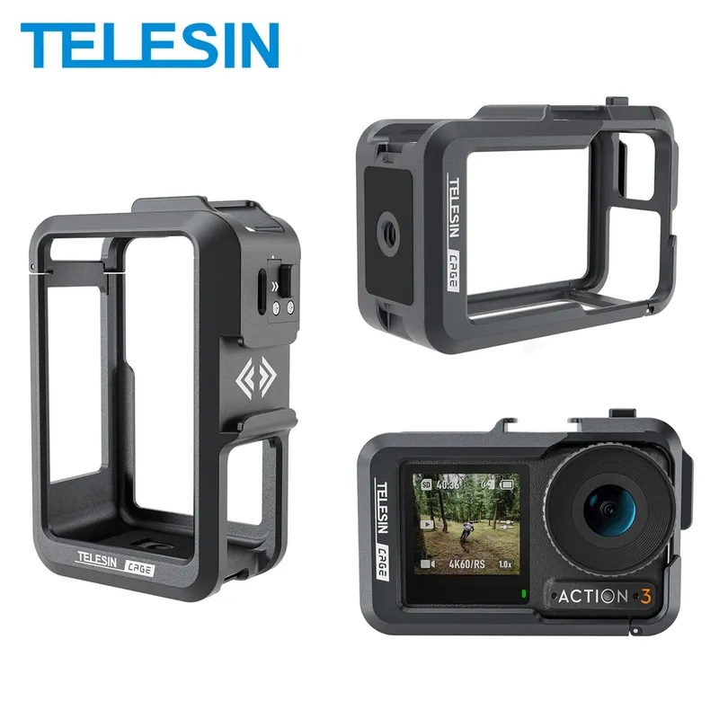 TELESIN - Marco Aluminio Protector para DJI Osmo Action 3 4 5 -Telesin