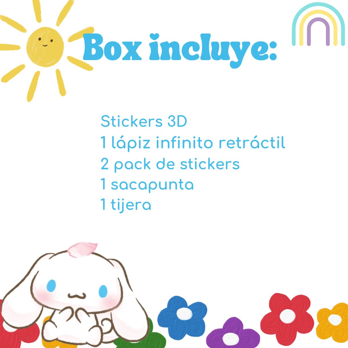 GENERICO - Box Regalo Papelería Kawaii De Cinnamon