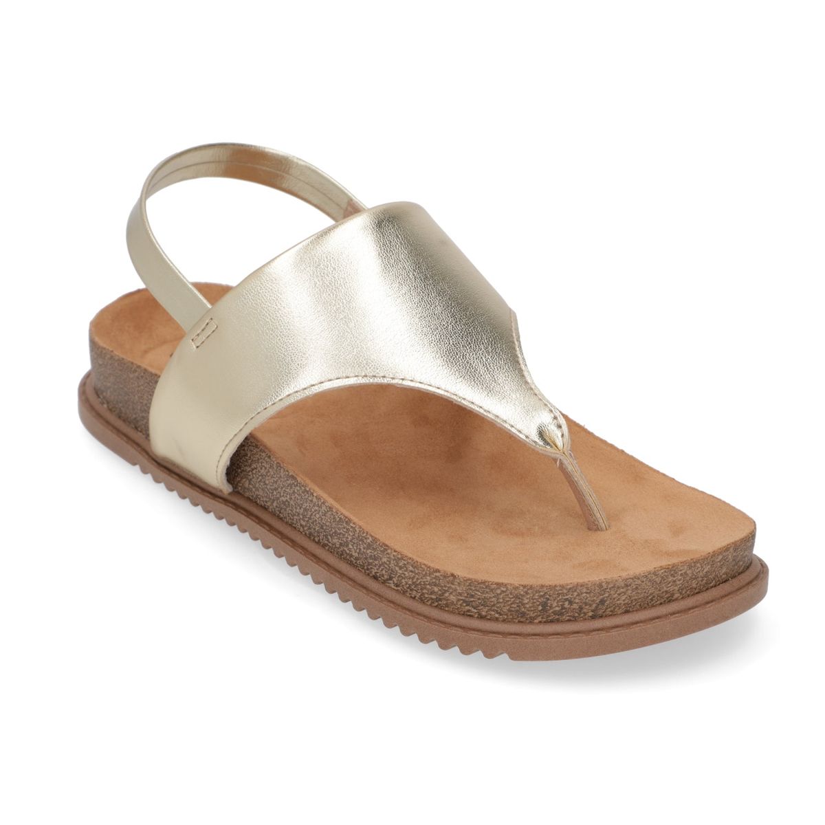 BEIRA RIO - Sandalia Plana Mujer Beira Rio Sintética Dorado