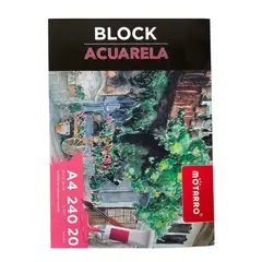 MOTARRO - Block Para Acuarela A4 Croquera 240gsm 20 Hojas