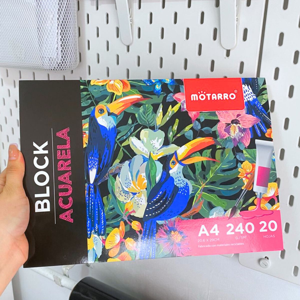MOTARRO - Block Para Acuarela A4 Croquera 240gsm 20 Hojas