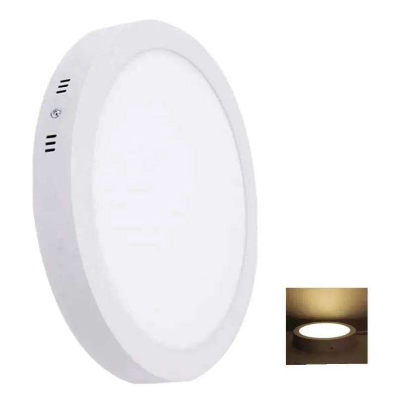 GENERICO - Foco Led Panel Plafon Sobrepuesto Cuadrado 18w Luz Calida redondo
