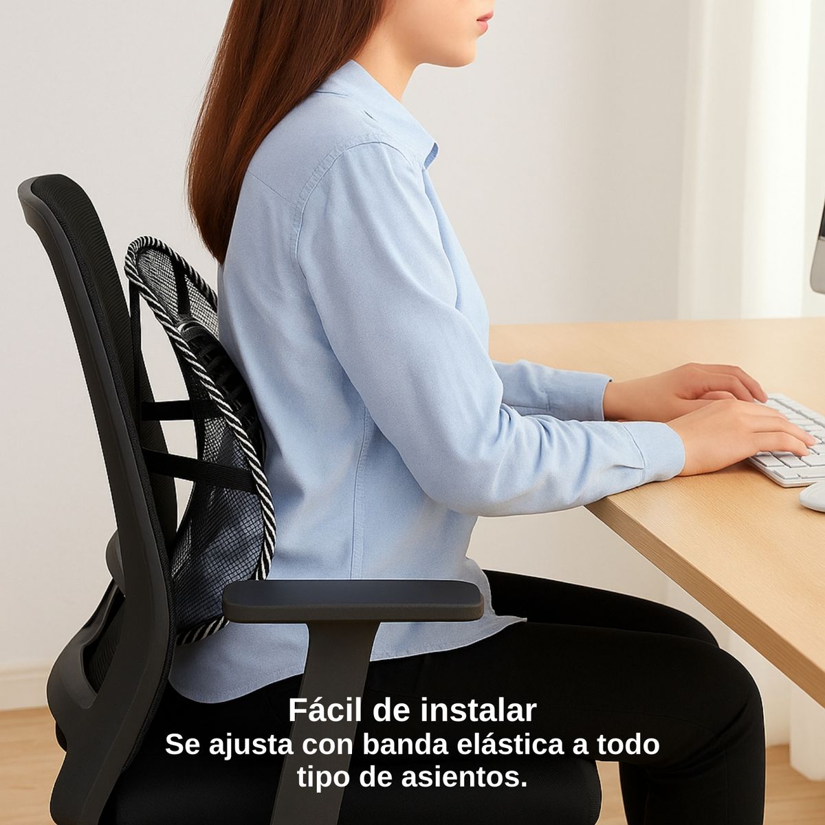 GENERICO - Soporte Respaldo Lumbar Ergonómico Auto Silla