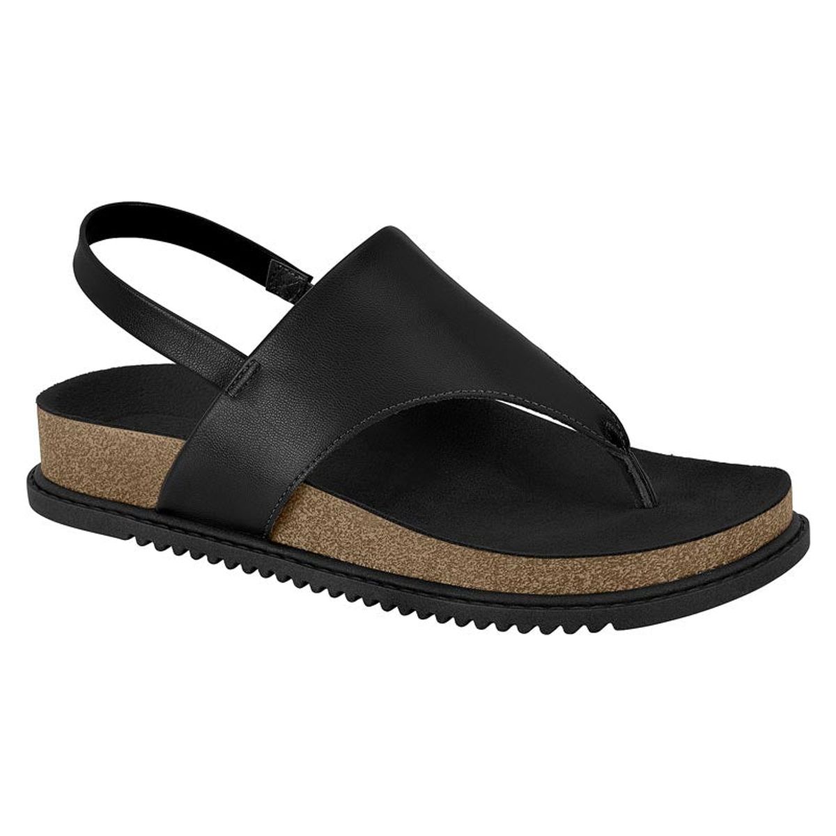 BEIRA RIO - Sandalia Plano Mujer Beira Rio Eco Cuero Negra