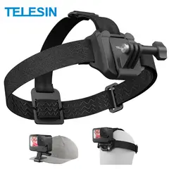 TELESIN - 2x1 Arnés Cabeza + Clip Montaje para Cámara Gopro Insta360