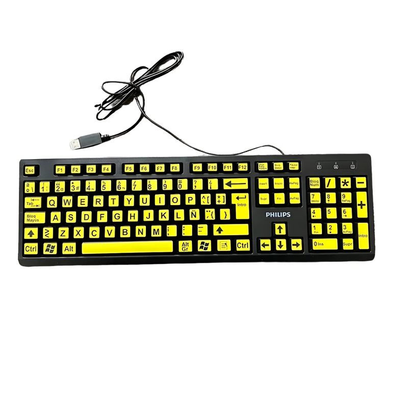 GENERICO - Teclado Baja Visión Con Letras Grandes