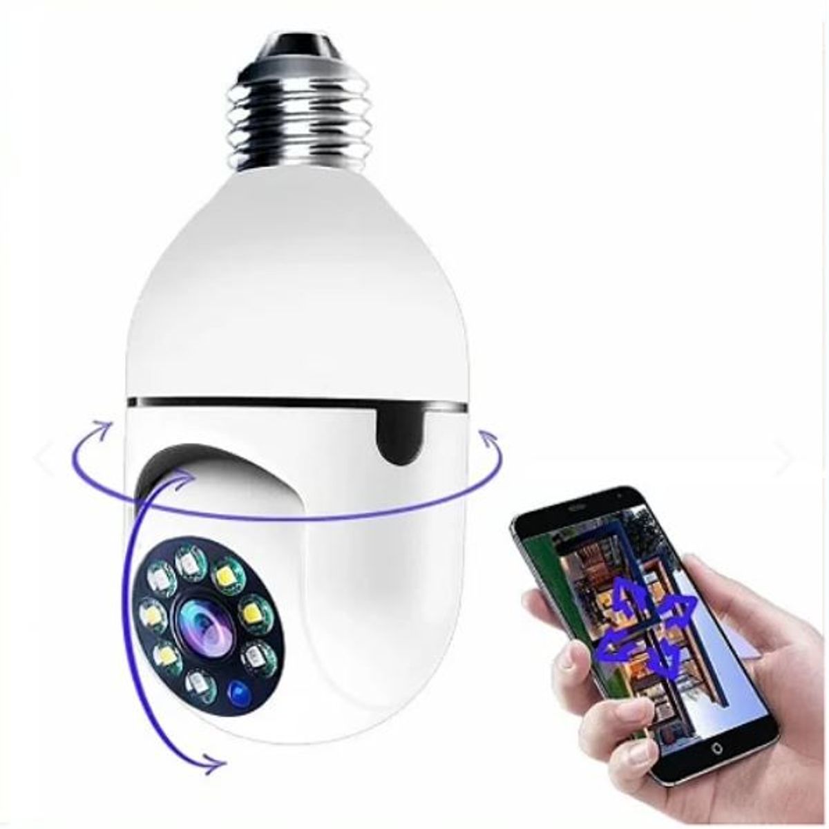 GENERICO - Camara Ampolleta Wifi Dia y noche Audio Bidireccional