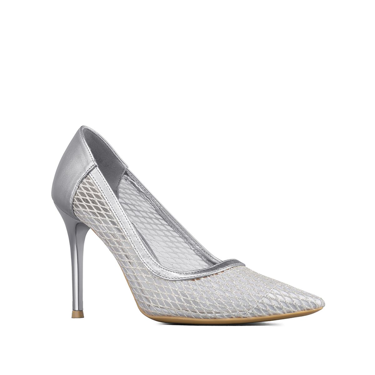 WEIDE - Zapato Taco Alto Elegante Malla Moda Mujer Weide GHE36