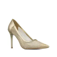 WEIDE - Zapato Taco Alto Elegante Malla Moda Mujer GHE36