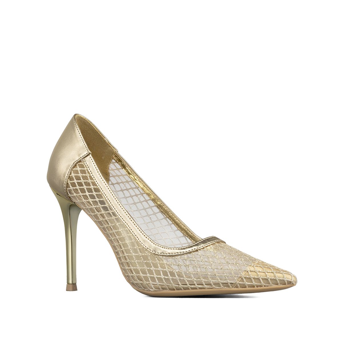 WEIDE - Zapato Taco Alto Elegante Malla Moda Mujer Weide GHE36