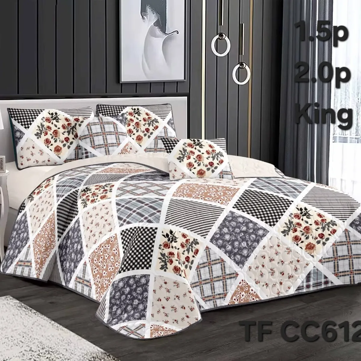 GENERICO - Cubrecama - Cobertor Quilts de Verano 1,5 plazas