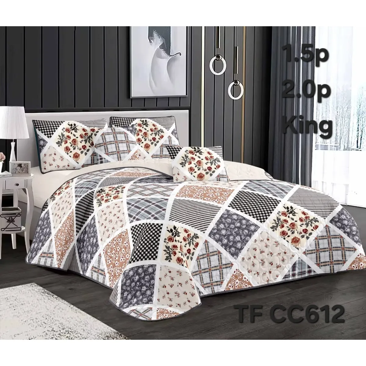 GENERICO - Cubrecama - Cobertor Quilts de Verano 1,5 plazas