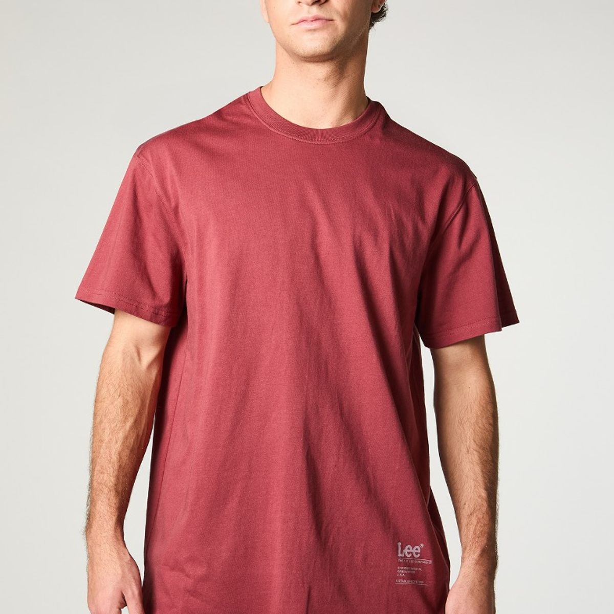 LEE - Polera Hombre Lee Kansas Terracotta