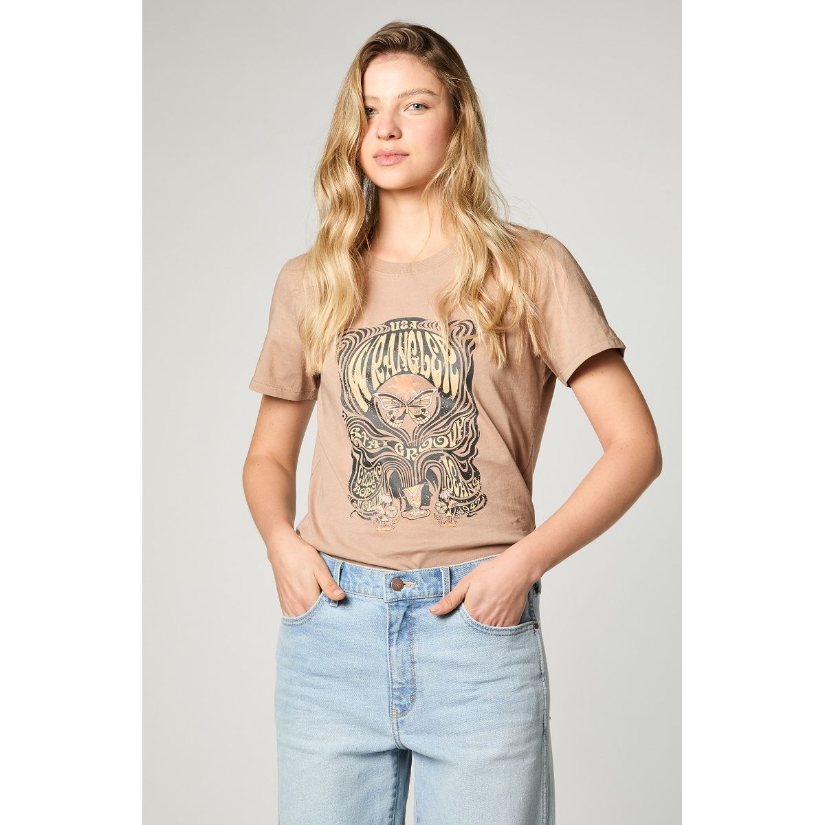 WRANGLER - Polera Mujer Fashion  Beige